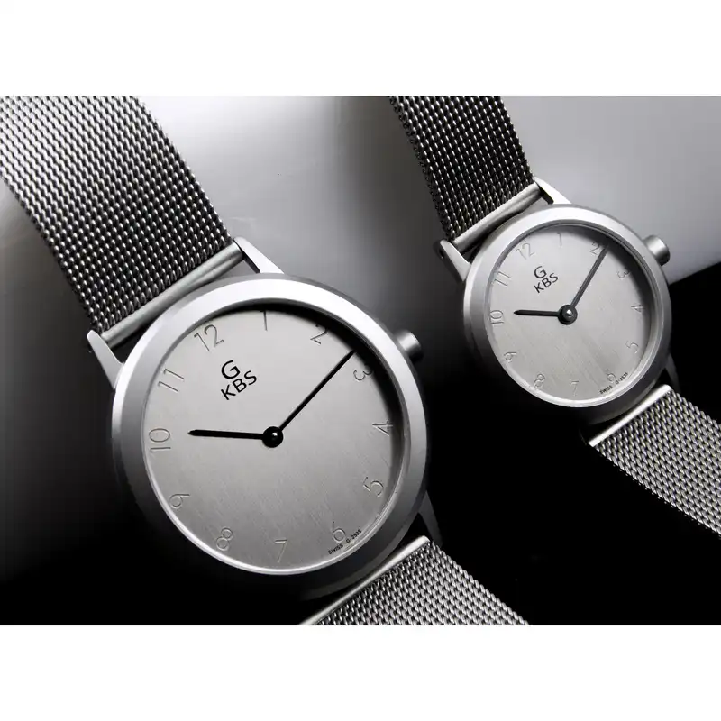 ست ساعت مچی عقربه ای زنانه و مردانه جی کی بی اس کد SN-2535-SS