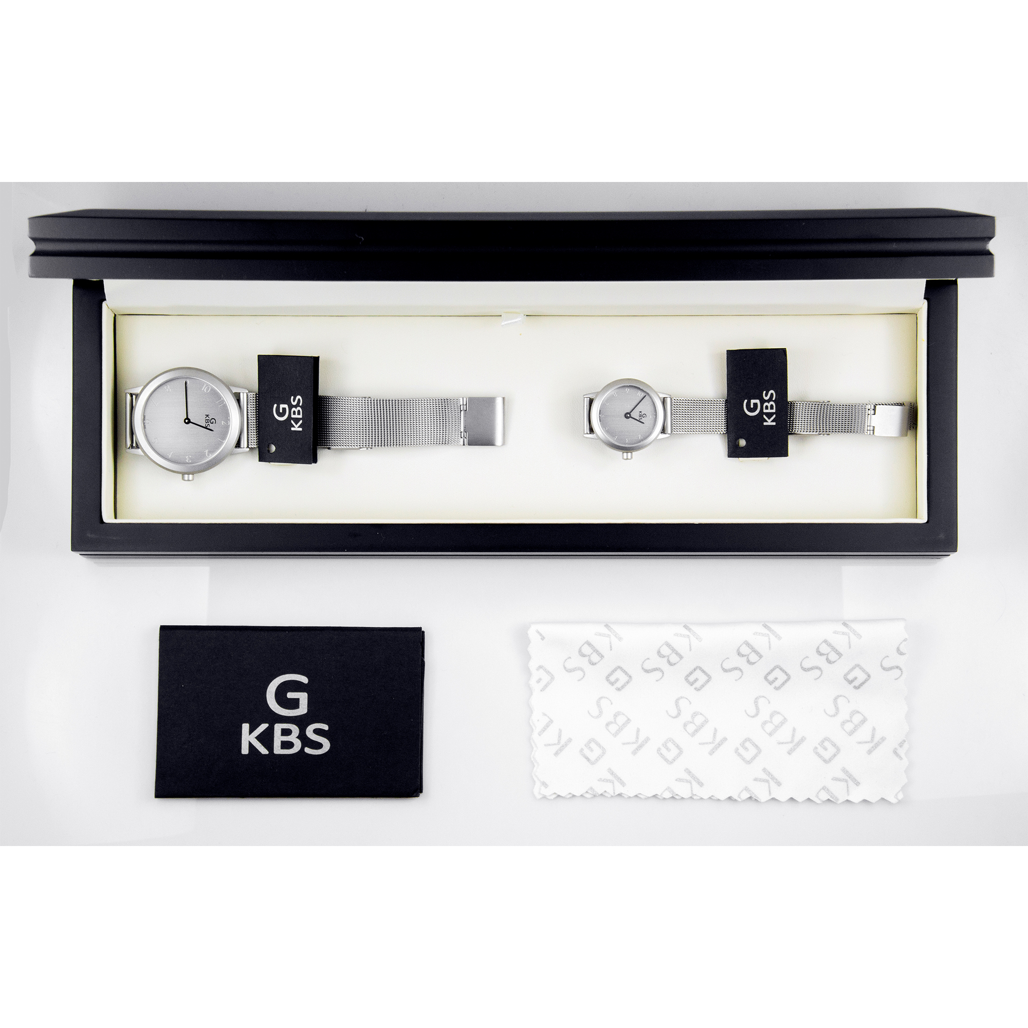 ست ساعت مچی عقربه ای زنانه و مردانه جی کی بی اس کد SN-2535-SS