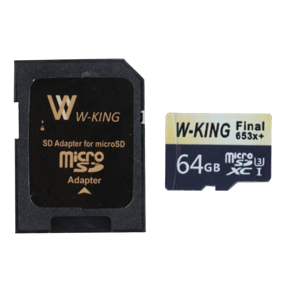 کارت حافظه microSDXC دبلیو کینگ مدل Final 653xplus کلاس 10 استاندارد UHS-I U3 سرعت 100MBs ظرفیت 64 گیگابایت به همراه آداپتور SD