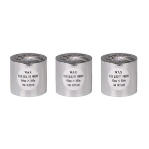 ریبون پرینتر لیبل زن مدل Wax 60mm x 300m بسته 3 عددی