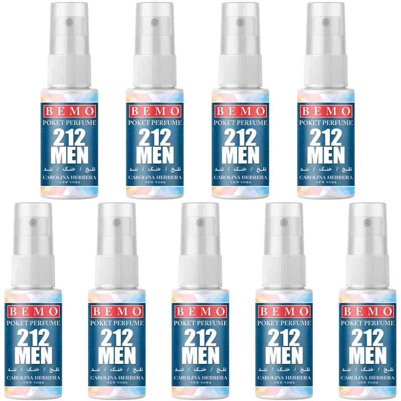عطر جیبی مردانه بمو مدل 212 MEN NYC حجم 20 میلی لیتر بسته 9 عددی