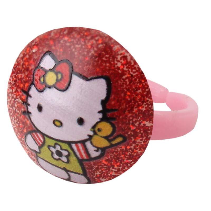 انگشتر دخترانه طرح کیتی کد 0010 انگشتر دخترانه طرح کیتی کد 0010