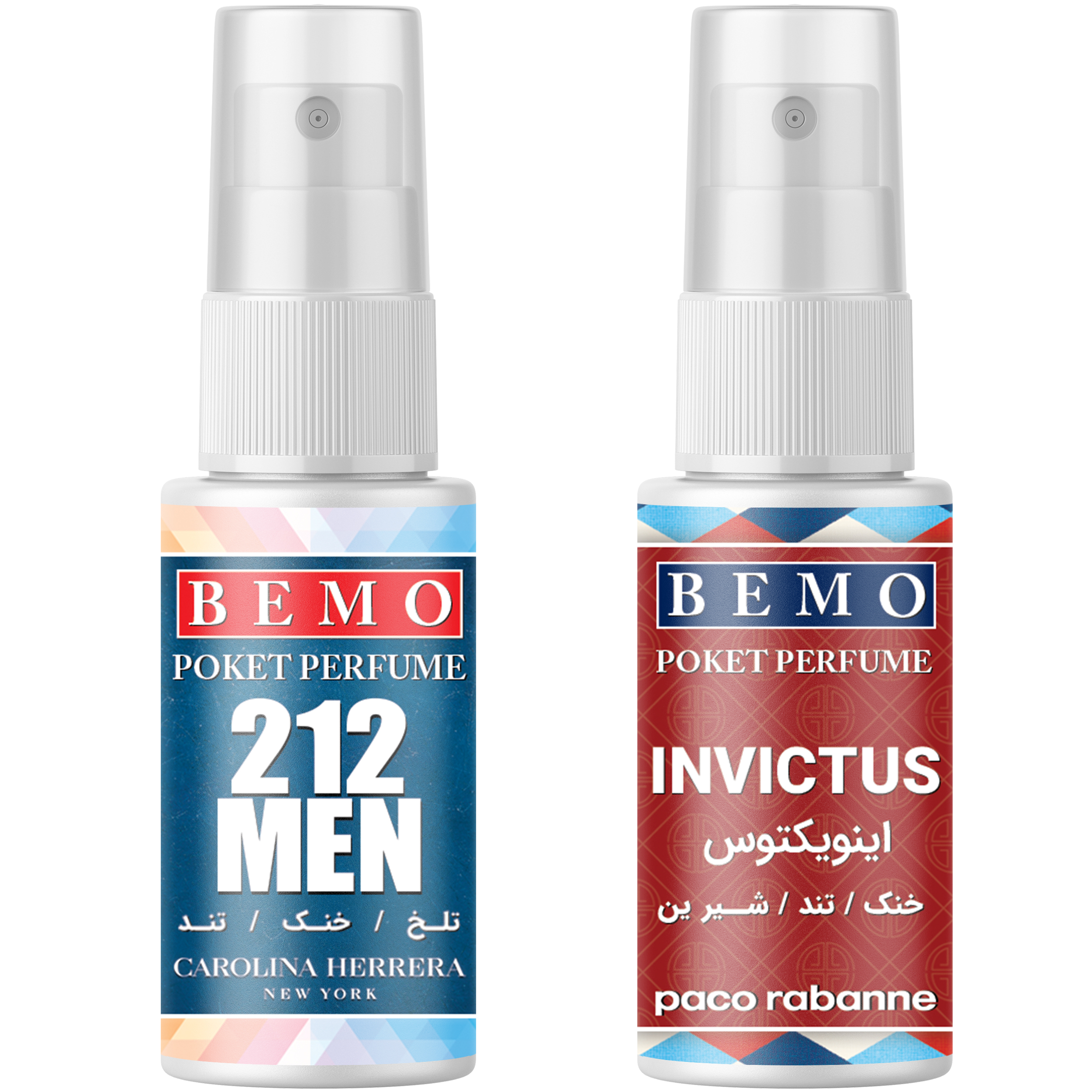 عطر جیبی مردانه بمو مدل 212IN حجم 20 میلی لیتر بسته 2 عددی 