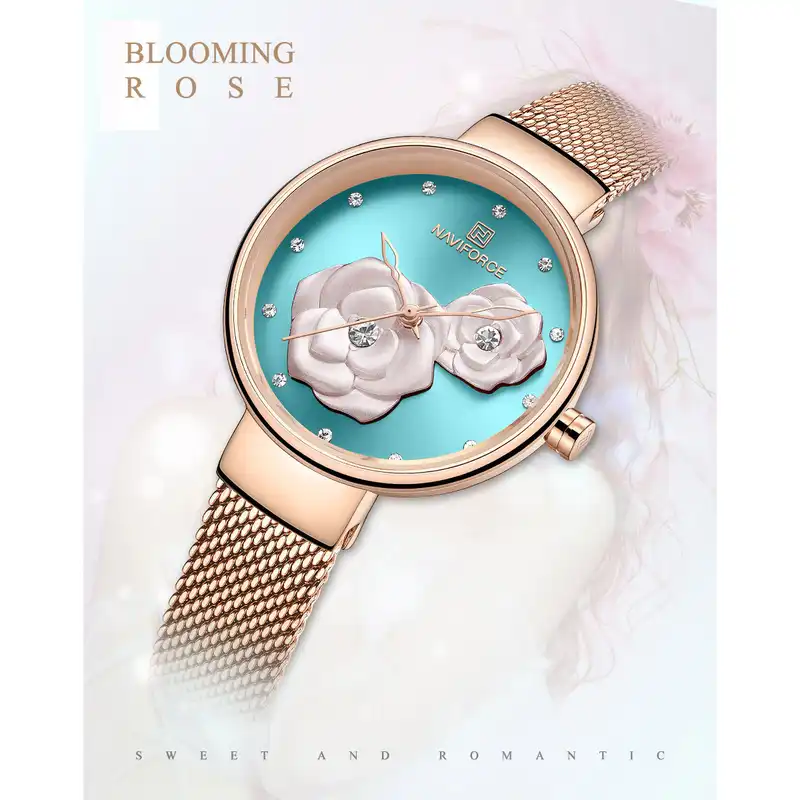 ساعت مچی عقربه ای زنانه نیوی فورس کد NF5013L -RG-BE-RG