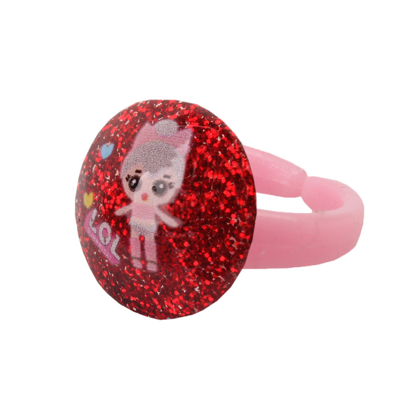 انگشتر دخترانه طرح ال او ال کد 002