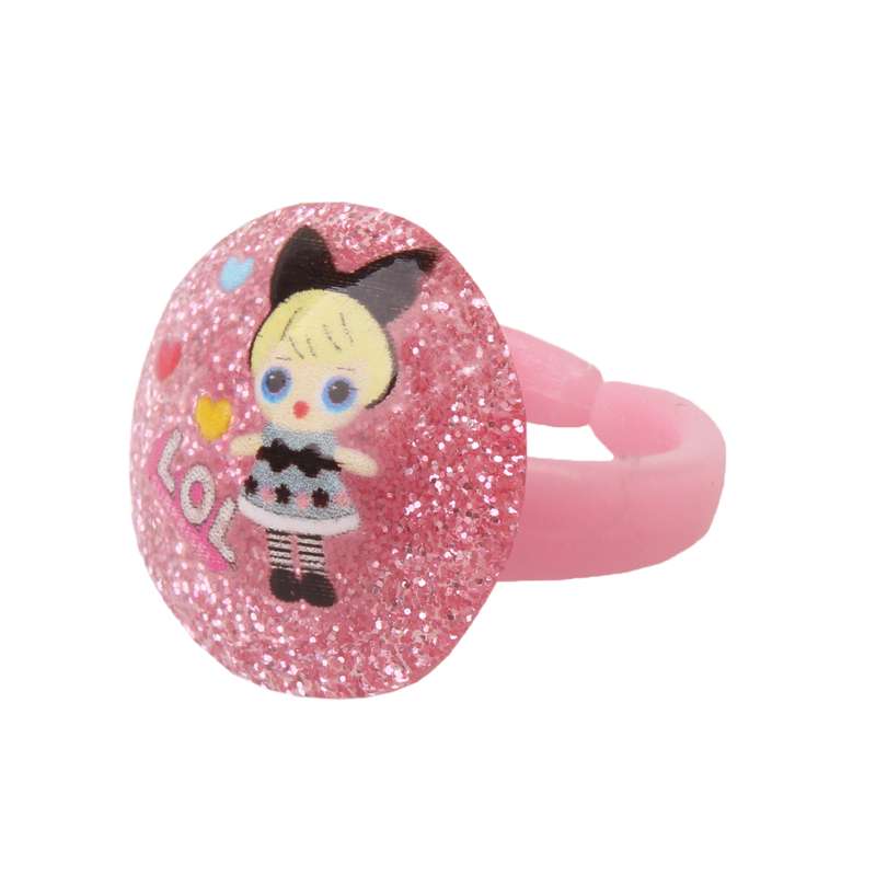 انگشتر دخترانه طرح ال او ال کد 006