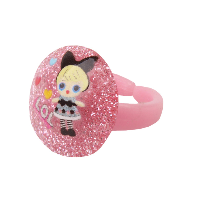 انگشتر دخترانه طرح ال او ال کد 006