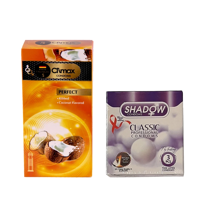 کاندوم کلایمکس مدل perfect بسته 12 عددی به همراه کاندوم شادو مدل classic بسته 3 عددی 