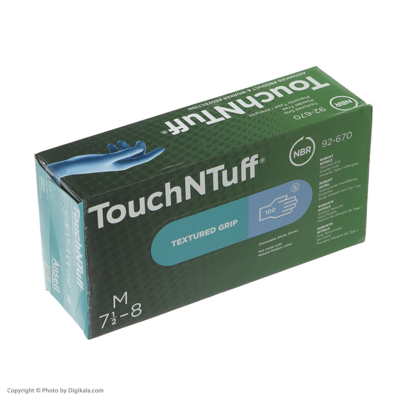 دستکش ایمنی یکبار مصرف آنسل کد 92670 بسته 100 عددی