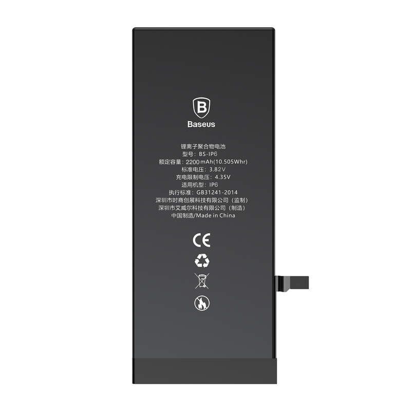 باتری موبایل باسئوس مدل ACCB-BIP6 ظرفیت 2200 میلی آمپر ساعت مناسب برای گوشی موبایل اپل Iphone 6