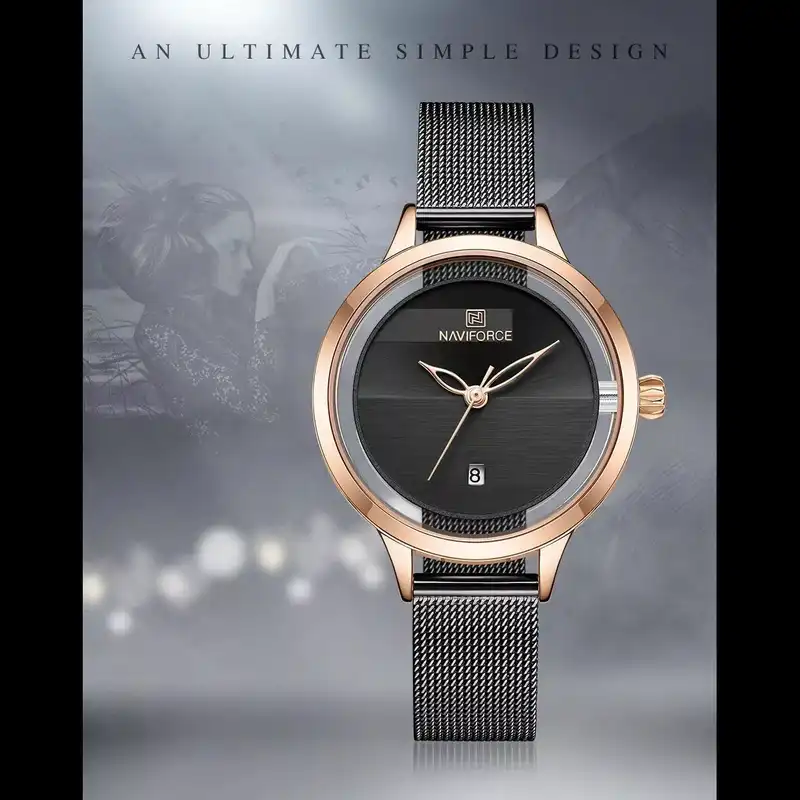 ساعت مچی عقربه ای زنانه نیوی فورس مدل NF501L -RG-B