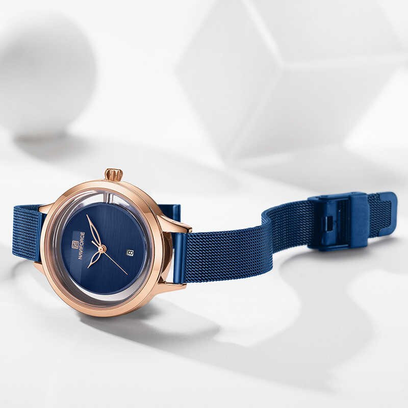 ساعت مچی عقربه ای زنانه نیوی فورس مدل NF5014L -RG-BE