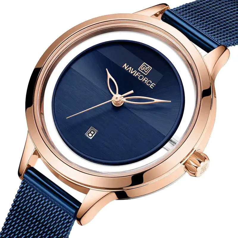 ساعت مچی عقربه ای زنانه نیوی فورس مدل NF5014L -RG-BE