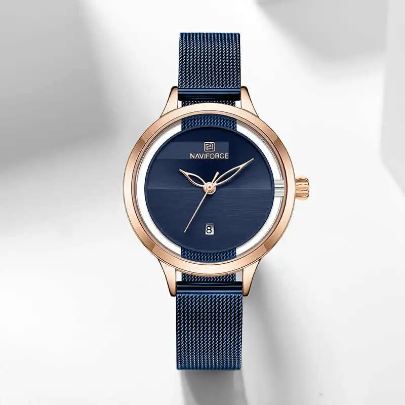 ساعت مچی عقربه ای زنانه نیوی فورس مدل NF5014L -RG-BE