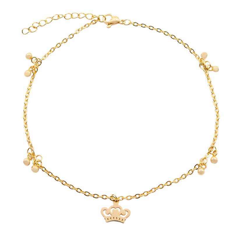 پابند زنانه بهارگالری طرح تاج کد 210038 پابند زنانه بهارگالری طرح تاج کد 210038