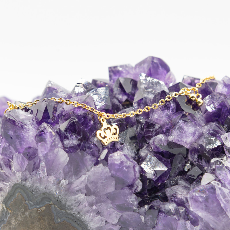 پابند زنانه بهارگالری طرح تاج کد 210038 پابند زنانه بهارگالری طرح تاج کد 210038