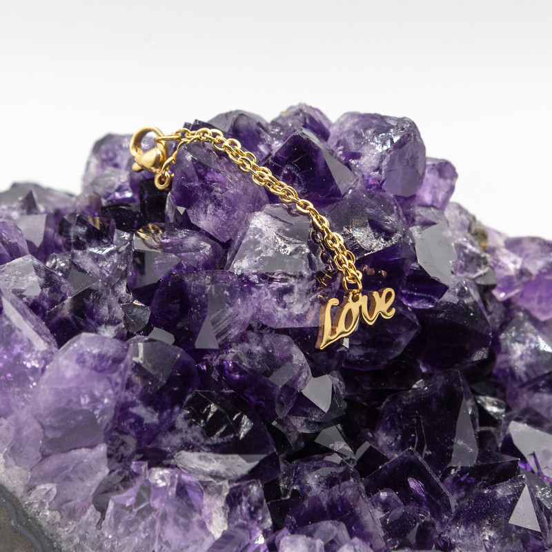 آویز ساعت زنانه بهارگالری طرح مدل Love کد 212041