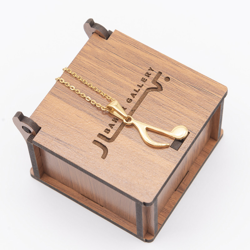 آویز ساعت زنانه بهارگالری طرح نت چنگ کد 212046