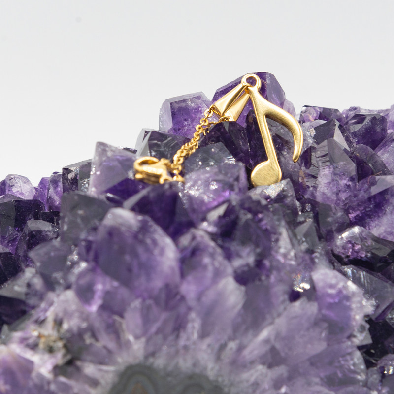 آویز ساعت زنانه بهارگالری طرح نت چنگ کد 212046