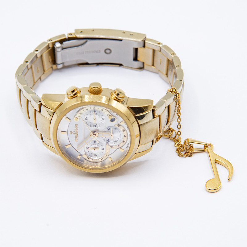 آویز ساعت زنانه بهارگالری طرح نت چنگ کد 212046