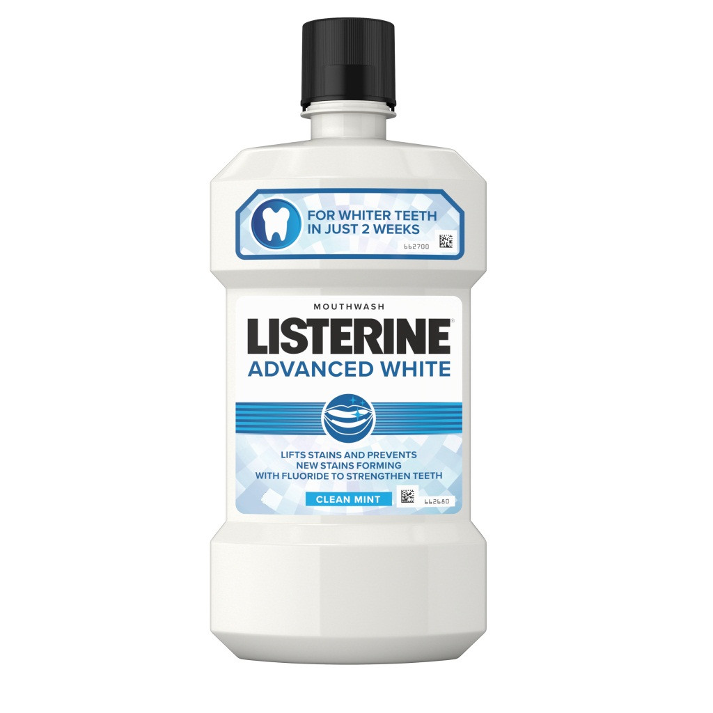 دهان شویه لیسترین مدل ADVANCED WHITE حجم 250 میلی لیتر دهان شویه لیسترین مدل ADVANCED WHITE حجم 250 میلی لیتر