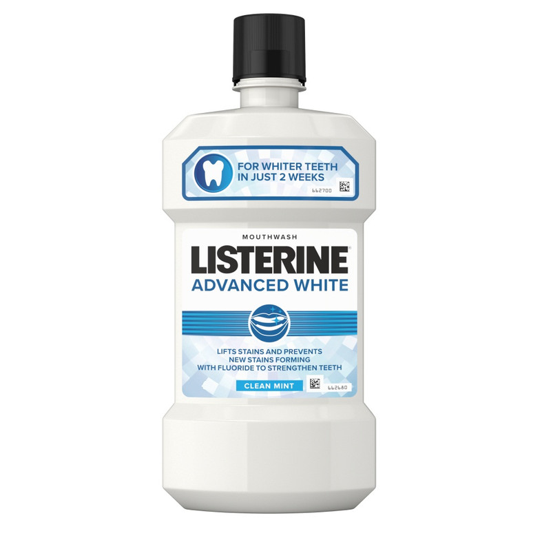 دهان شویه لیسترین مدل ADVANCED WHITE حجم 250 میلی لیتر دهان شویه لیسترین مدل ADVANCED WHITE حجم 250 میلی لیتر