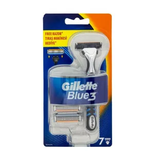 خود تراش ژیلت مدل BLUE 3 به همراه تیغ یدک بسته 7 عددی