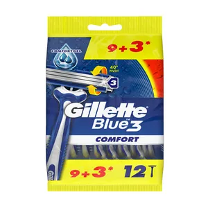 خود تراش ژیلت مدل BLUE3 بسته 12 عددی