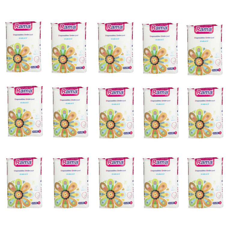پد زیر انداز بیمار راما مدل antibactrial مجموعه 15 عددی