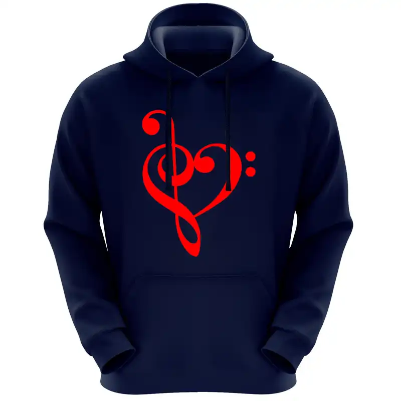 هودی زنانه طرح قلب کد FG155 رنگ سرمه ای