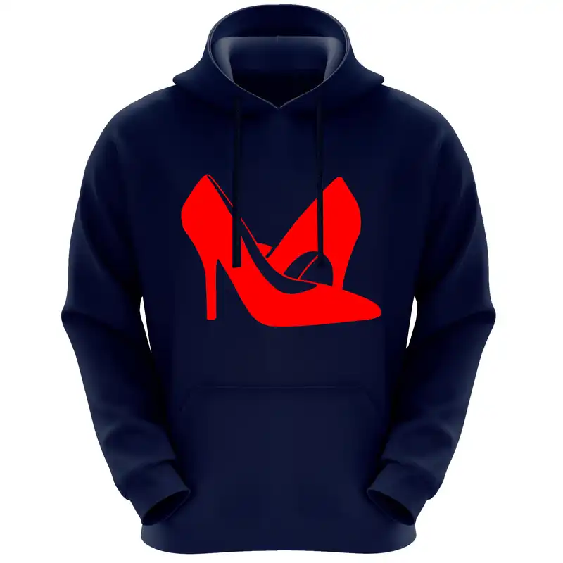 هودی زنانه طرح کفش کد FG161 رنگ سرمه ای