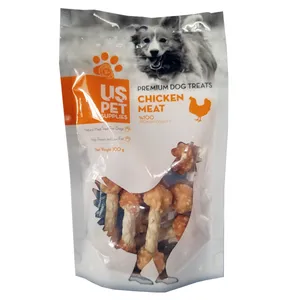 تشویقی سگ یو اس پت مدل Chicken dumbbell وزن 100 گرم