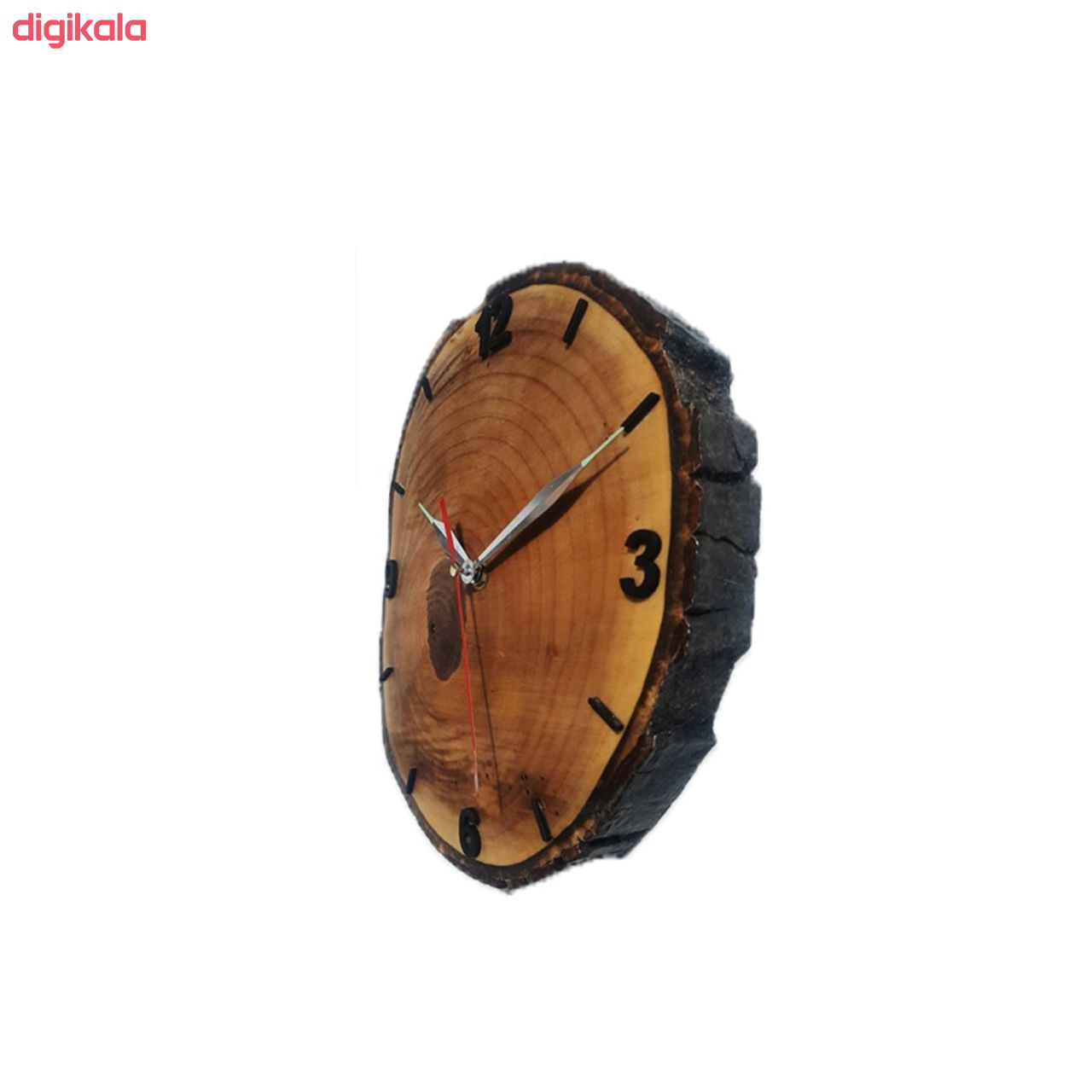 ساعت دیواری چوبی آذرنگ مدل طبیعت A1