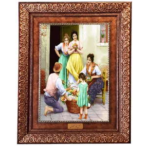 تابلو فرش ماشینی نقش نگار رضوی طرح گل فروش کد 959KP