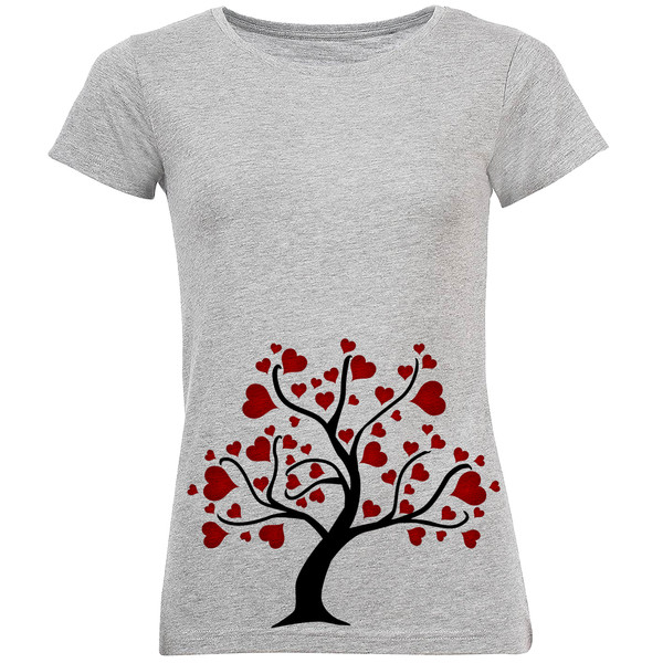 تیشرت زنانه طرح درخت قلب کد R159