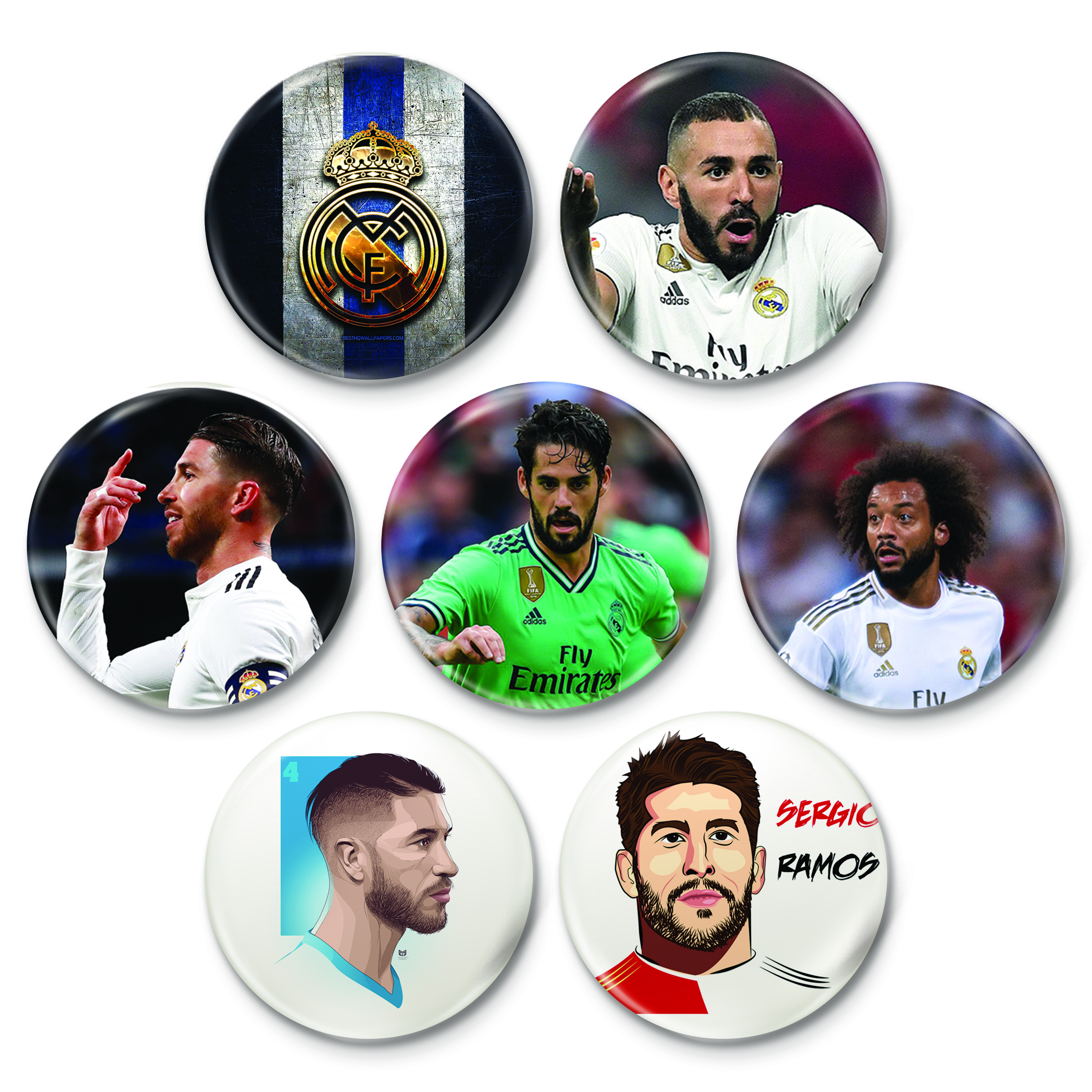 پیکسل طرح رئال مادرید کد 44.90 مجموعه 7 عددی