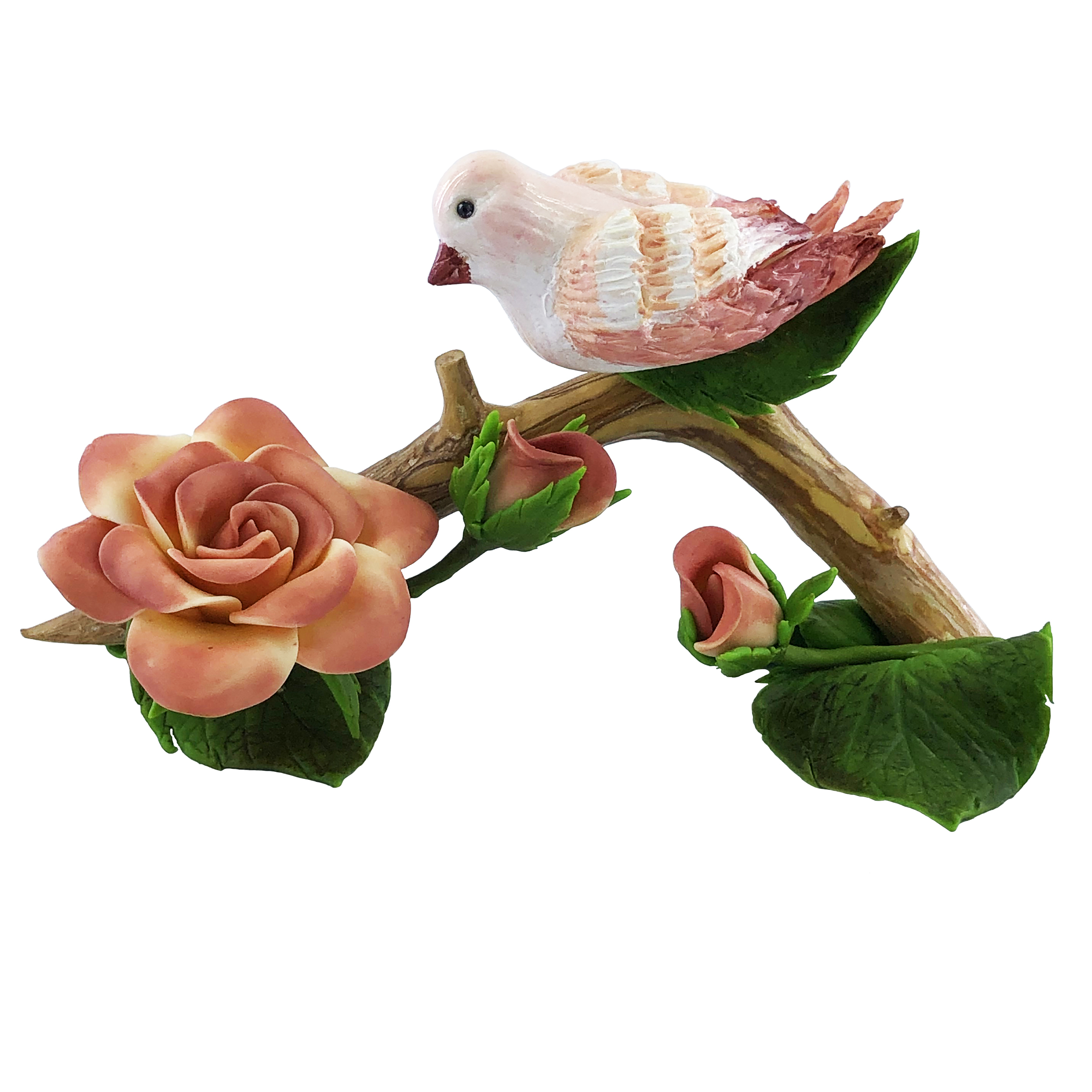 مجسمه طرح پرنده و شاخه گل مدل GZ98542