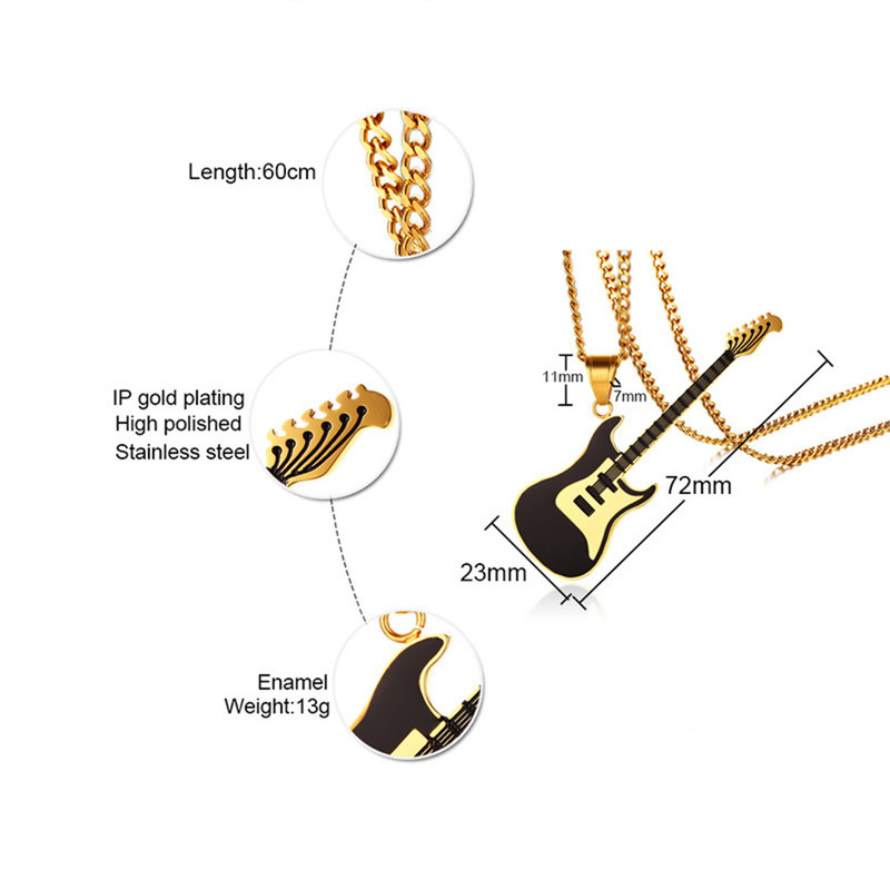 گردنبند طرح گیتار کد 4349 گردنبند طرح گیتار کد 4349