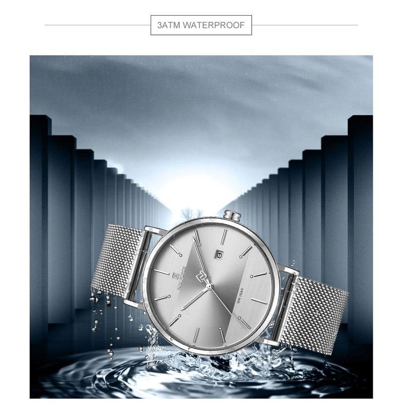 ساعت مچی عقربه‌ای مردانه نیوی فورس کد NF3008G -S-W