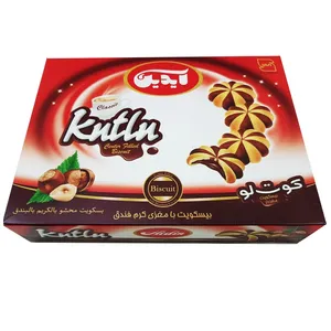 بیسکویت 2 رنگ با مغزی کرم فندق آیدین - 400 گرم