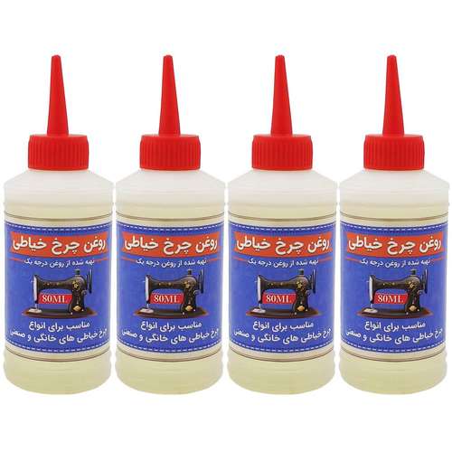 روغن چرخ خیاطی مدل 4200 حجم 80 میلی لیتر بسته 4 عددی