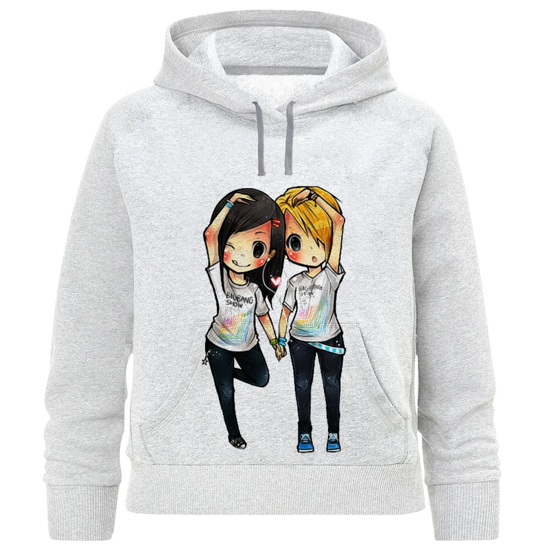 هودی دخترانه طرح دختر و پسر کد F365