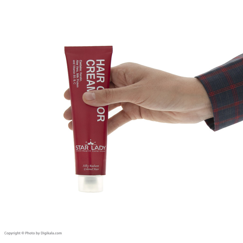 رنگ مو استارلیدی شماره 6.06 حجم 120 میلی لیتر رنگ بلوند فندقی
