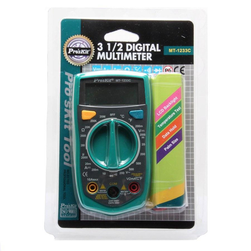 مولتی متر دیجیتال پروسکیت مدل MT-1233C