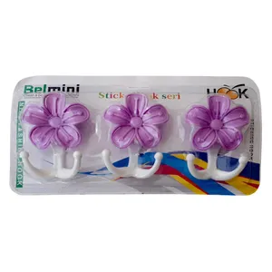 آویز حوله هوک طرح گل بسته 3 عددی