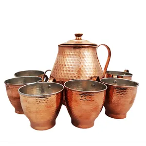 ست پارچ و لیوان مسی کد 2127 مجموعه 7 عددی