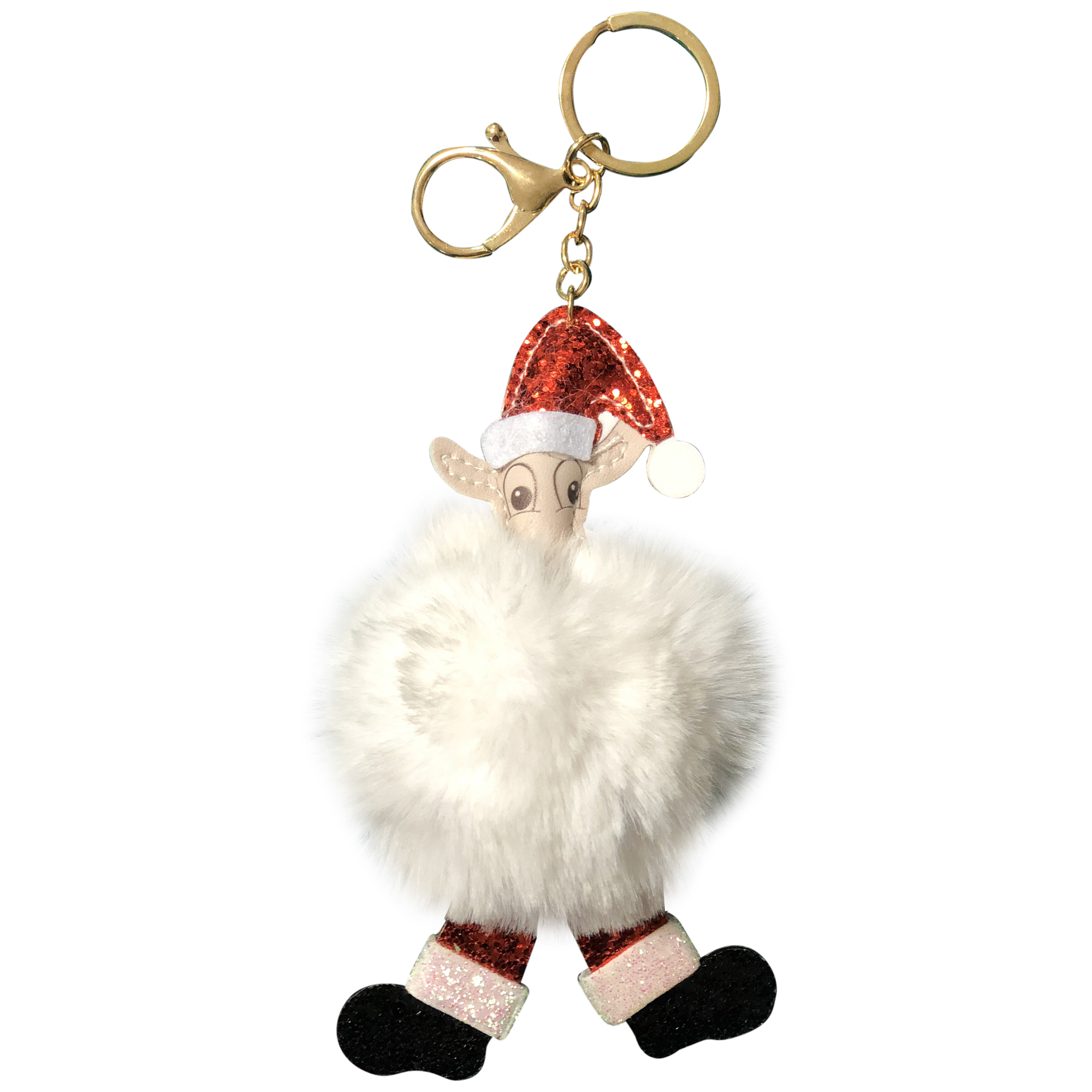 آویز عروسکی کودک طرح گوسفند مدل بابانوئل کد 70