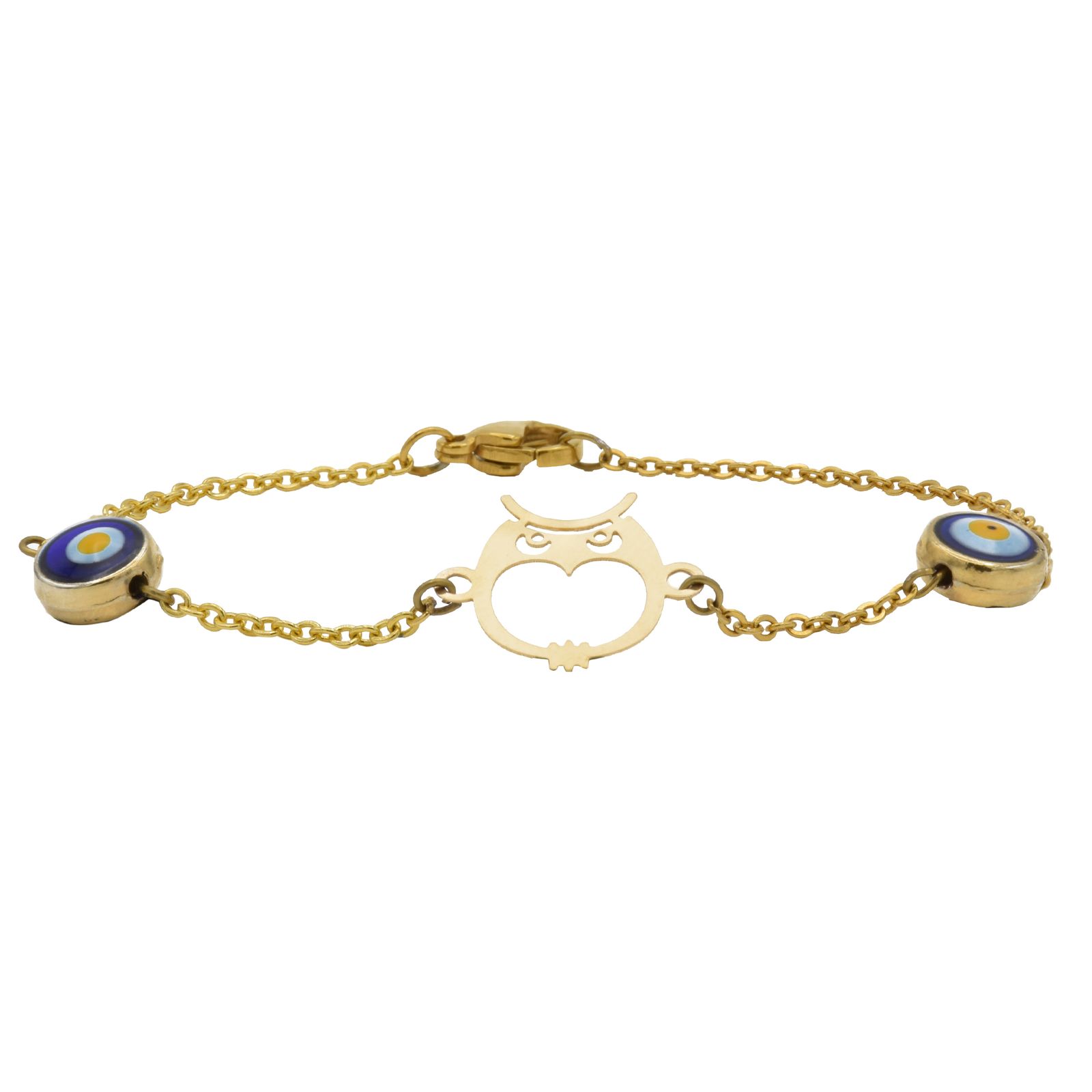 دستبند طلا 18 عیار زنانه آمانژ طرح جغد کد 916D3316 -  - 1