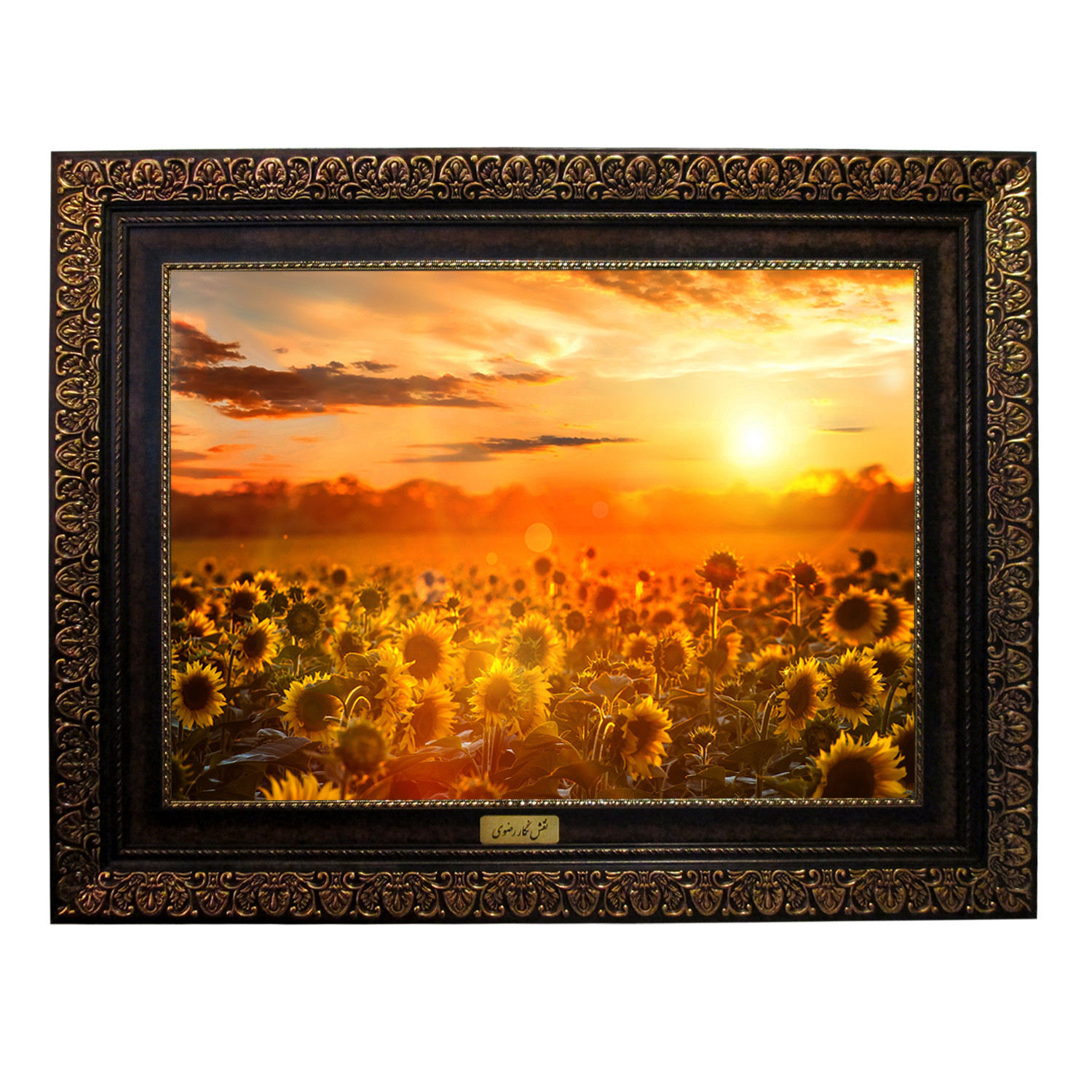 تابلو فرش ماشینی نقش نگار رضوی طرح منظره کد 112P تابلو فرش ماشینی نقش نگار رضوی طرح منظره کد 112P