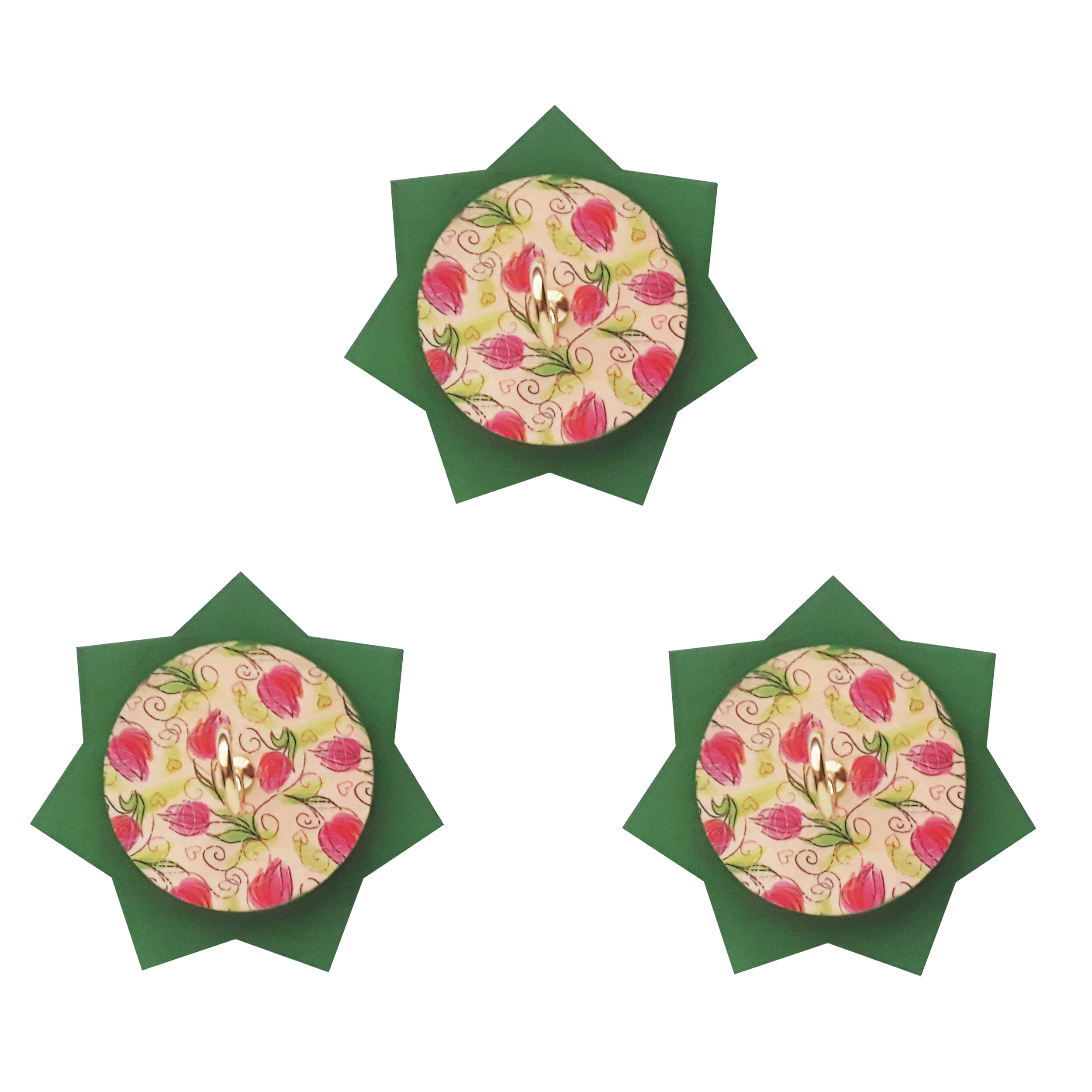 آویز حوله مدل ستاره کد A270 بسته 3 عددی